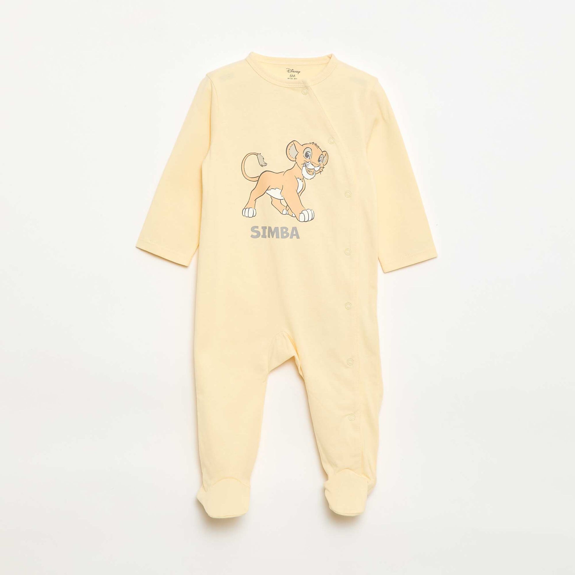 \'Disney\' Cotton Sleepsuit YELLOW