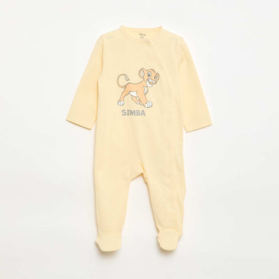 \'Disney\' Cotton Sleepsuit YELLOW