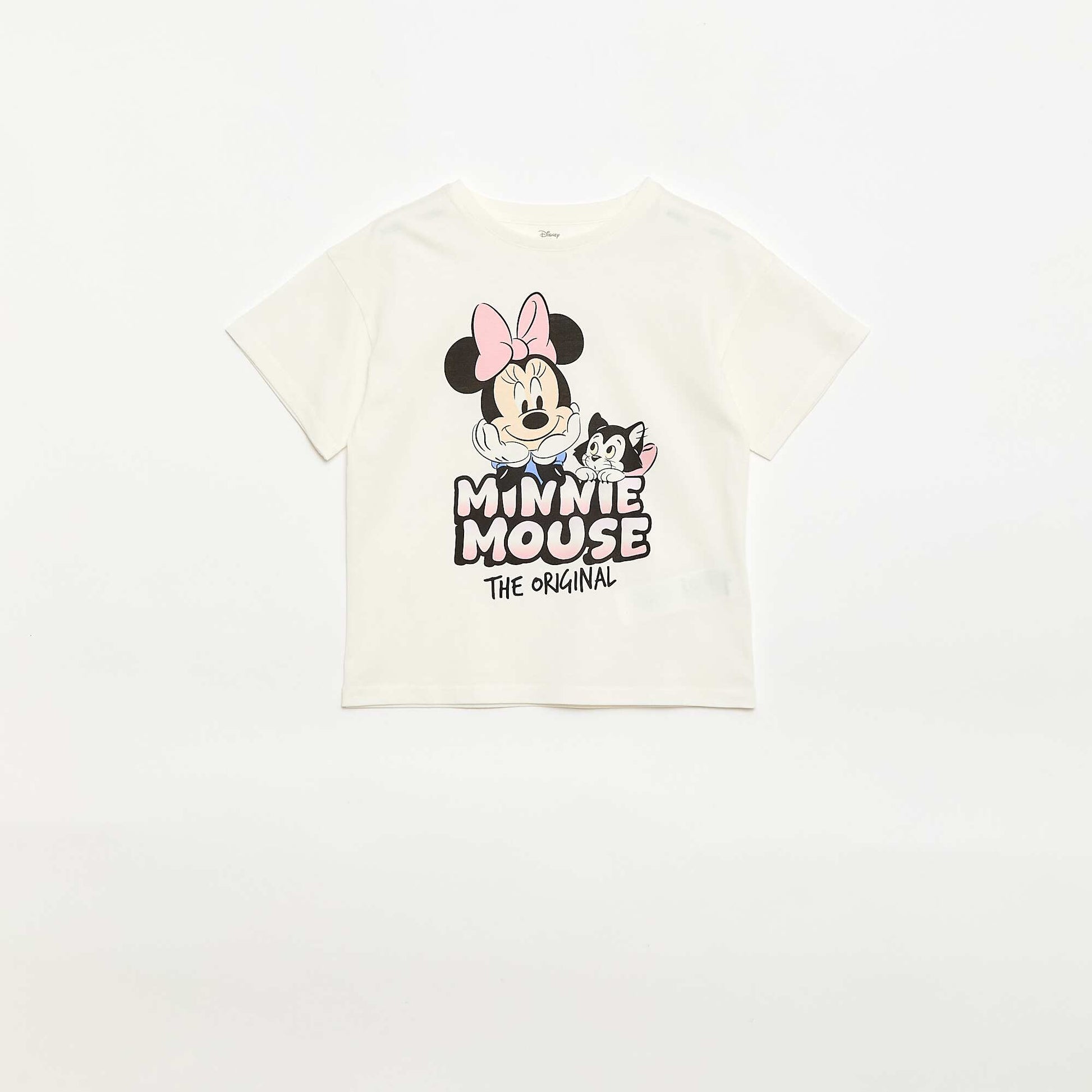 Disney 'Minnie' Solid Cotton T-Shirt WHITE