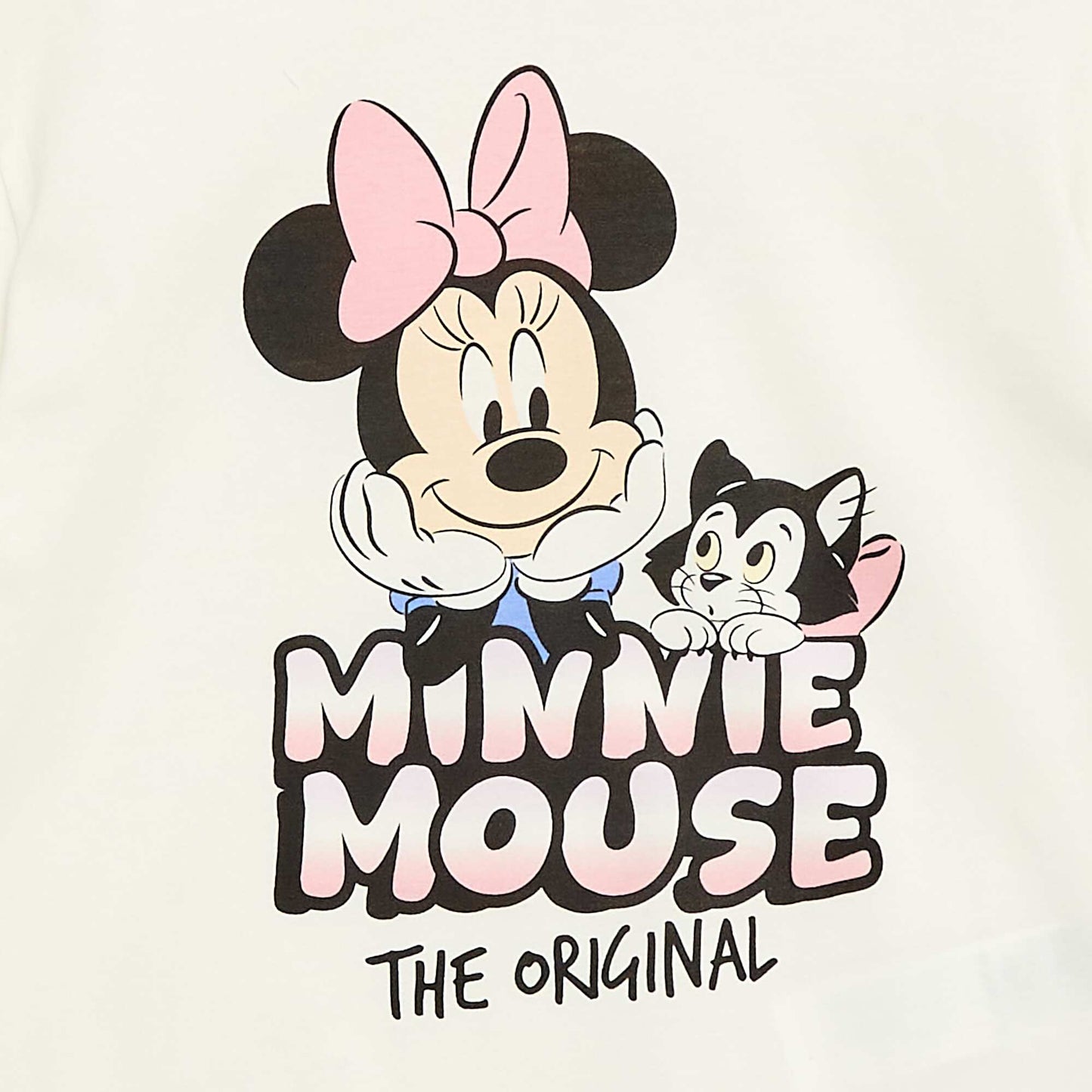 Disney 'Minnie' Solid Cotton T-Shirt WHITE