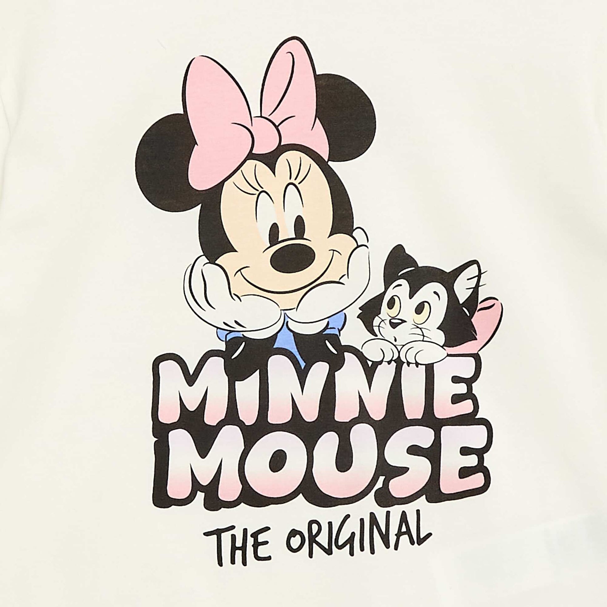 Disney 'Minnie' Solid Cotton T-Shirt WHITE