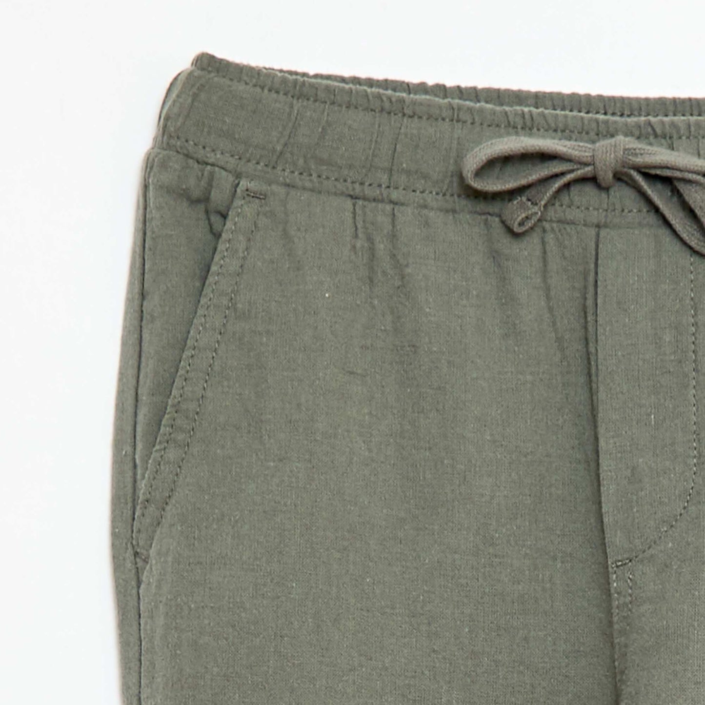 Linen Blend Jogpants GREEN