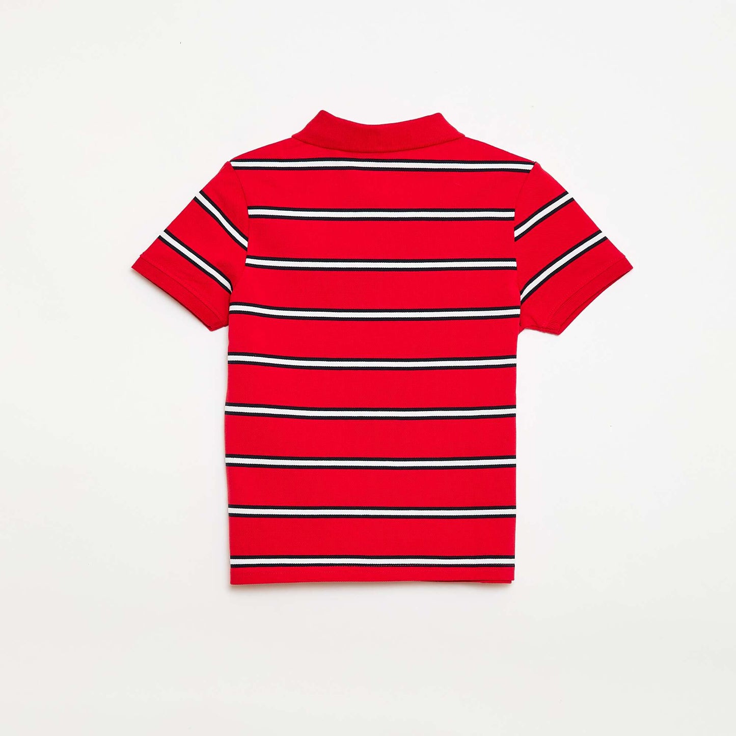 Short-Sleeved Cotton Piqué Polo Shirt RED