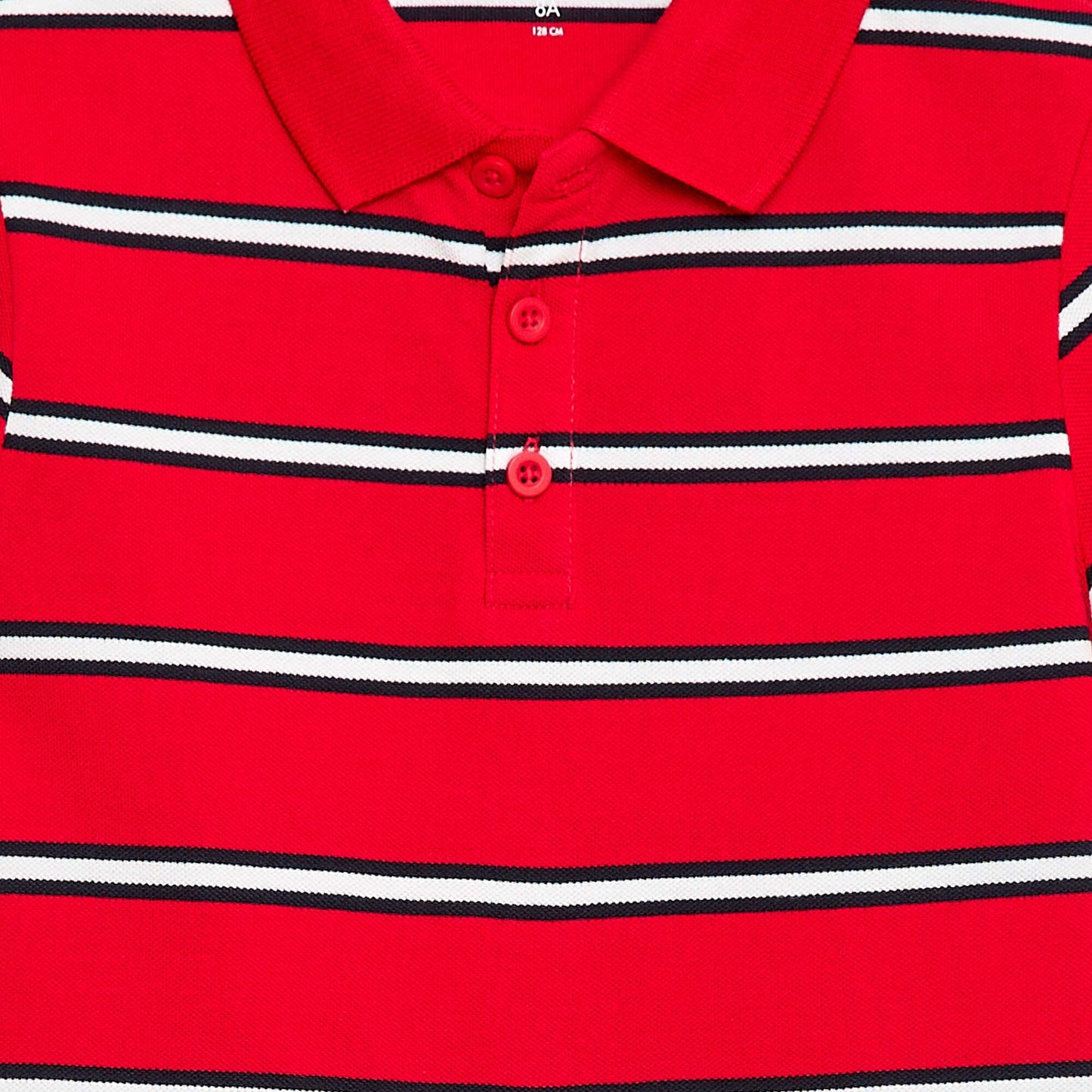 Short-Sleeved Cotton Piqué Polo Shirt RED
