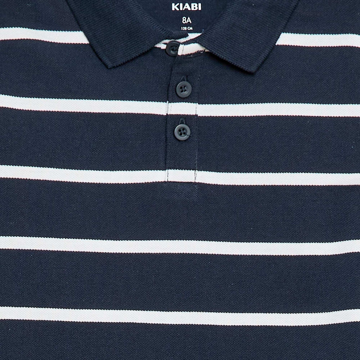 Short-Sleeved Cotton Piqué Polo Shirt BLUE