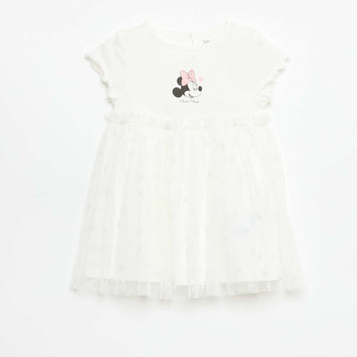 Disney 'Minnie' Tulle Cotton Dress WHITE