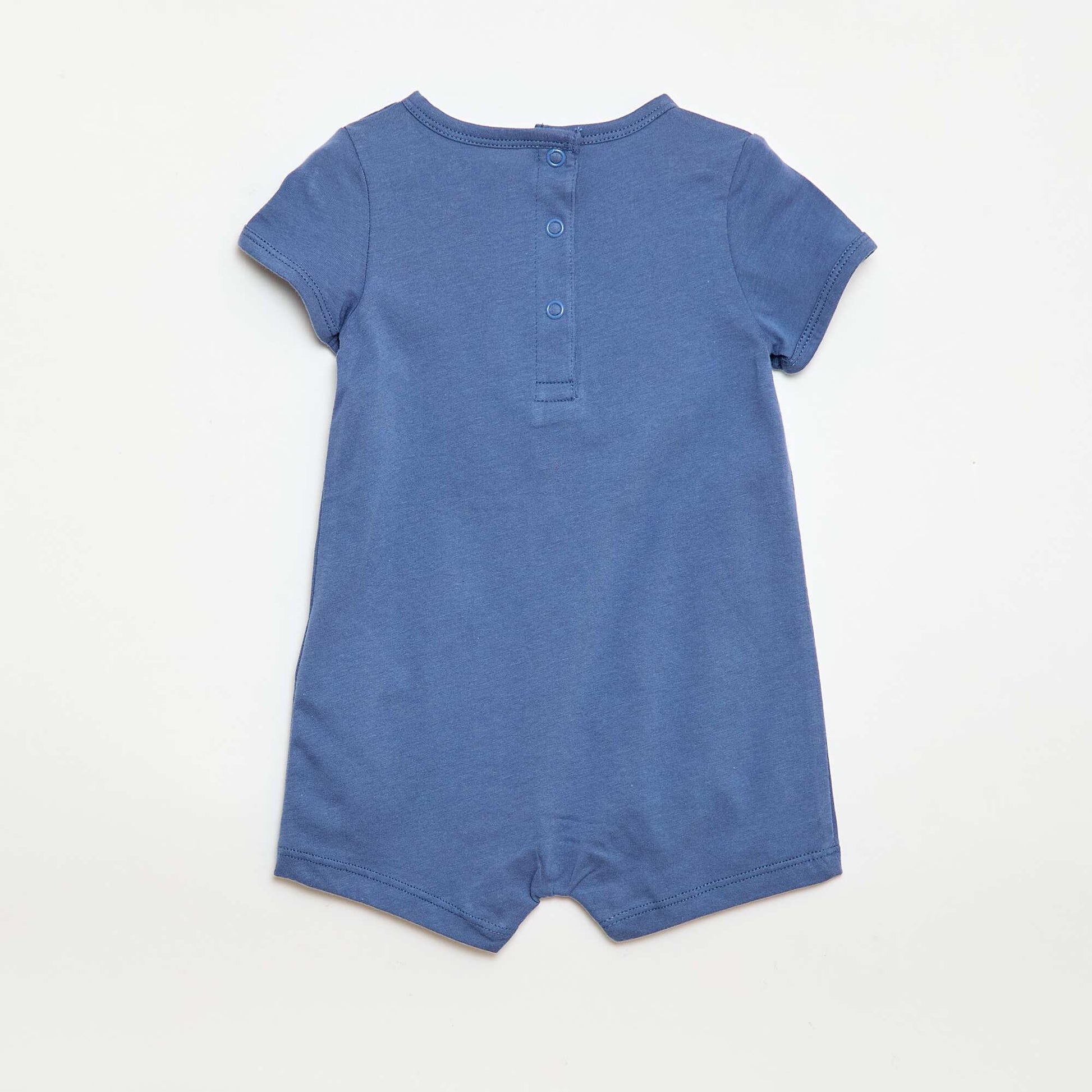 2-Pack of Short Jersey Rompers BLUE