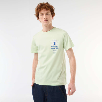 Printed Cotton Crew Neck T-Shirt GREEN