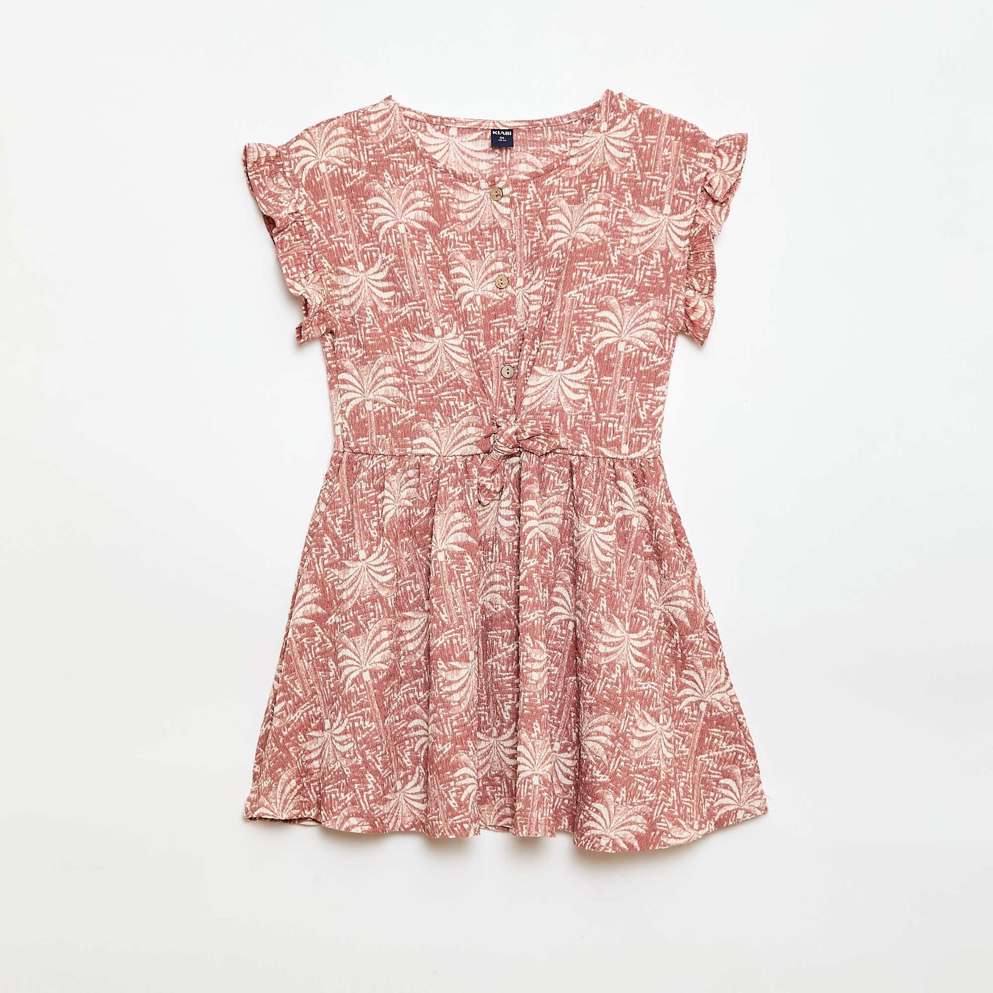 Textured Knit Button-Front Dress PINK