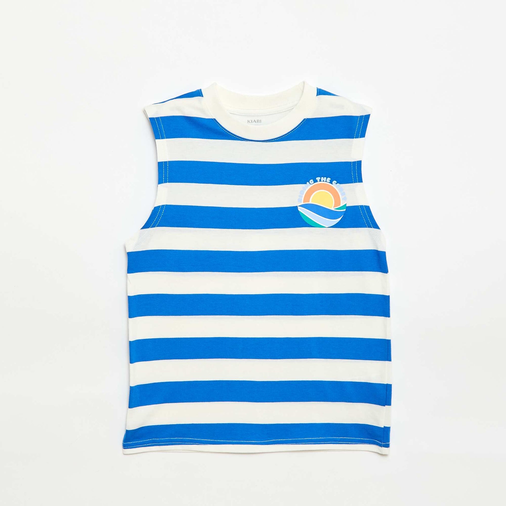 Pack of 2 round-neck tank tops BLUE