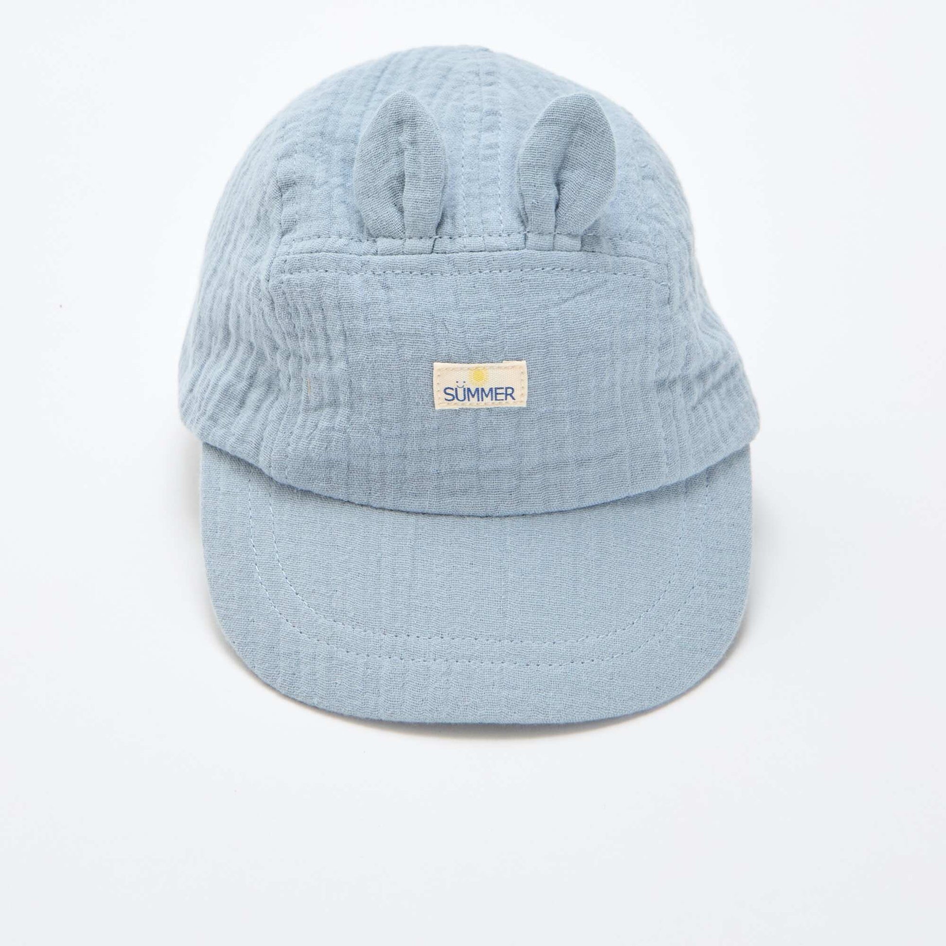 Cotton gauze cap BLUE