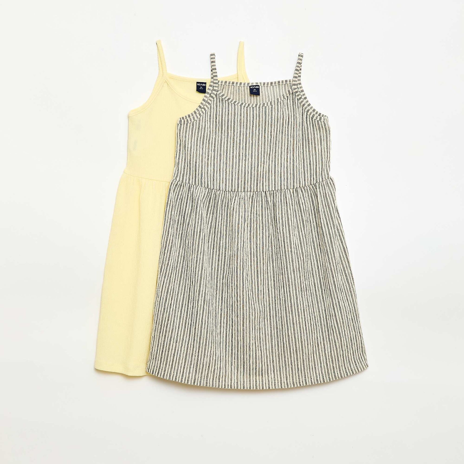 2-Pack of Crepe Knit Dresses GREY