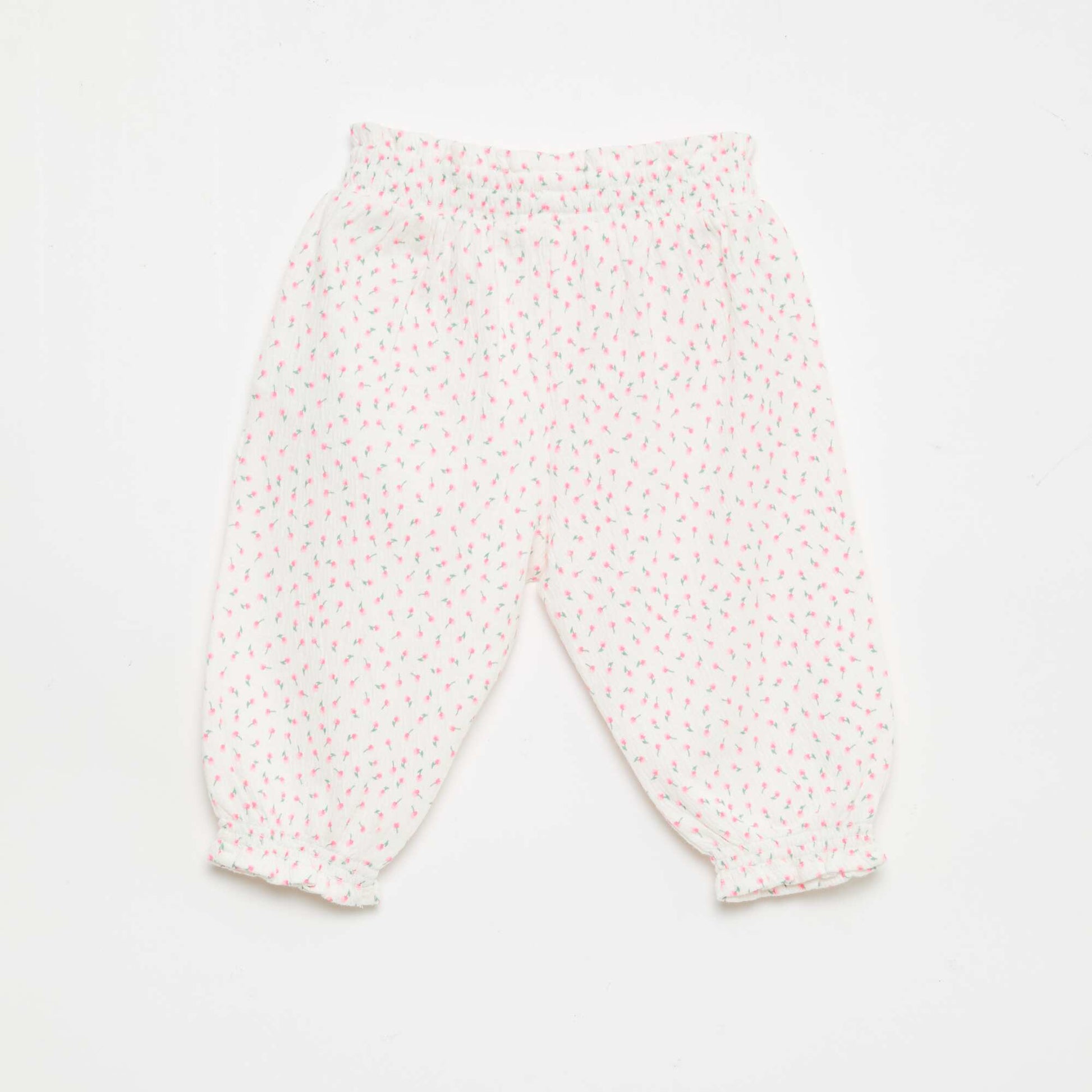Cotton Jersey Harem Pants WHITE