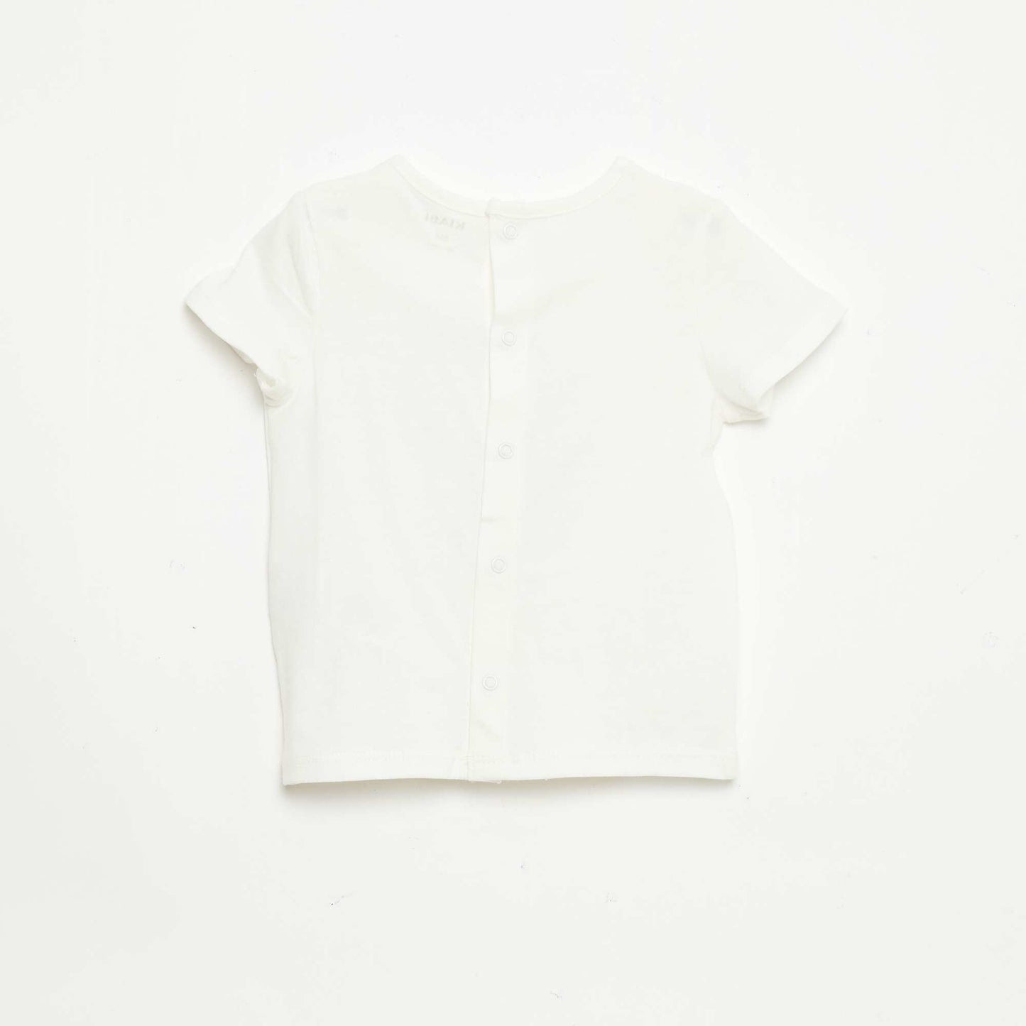 Printed and embroidered short-sleeved T-shirt WHITE