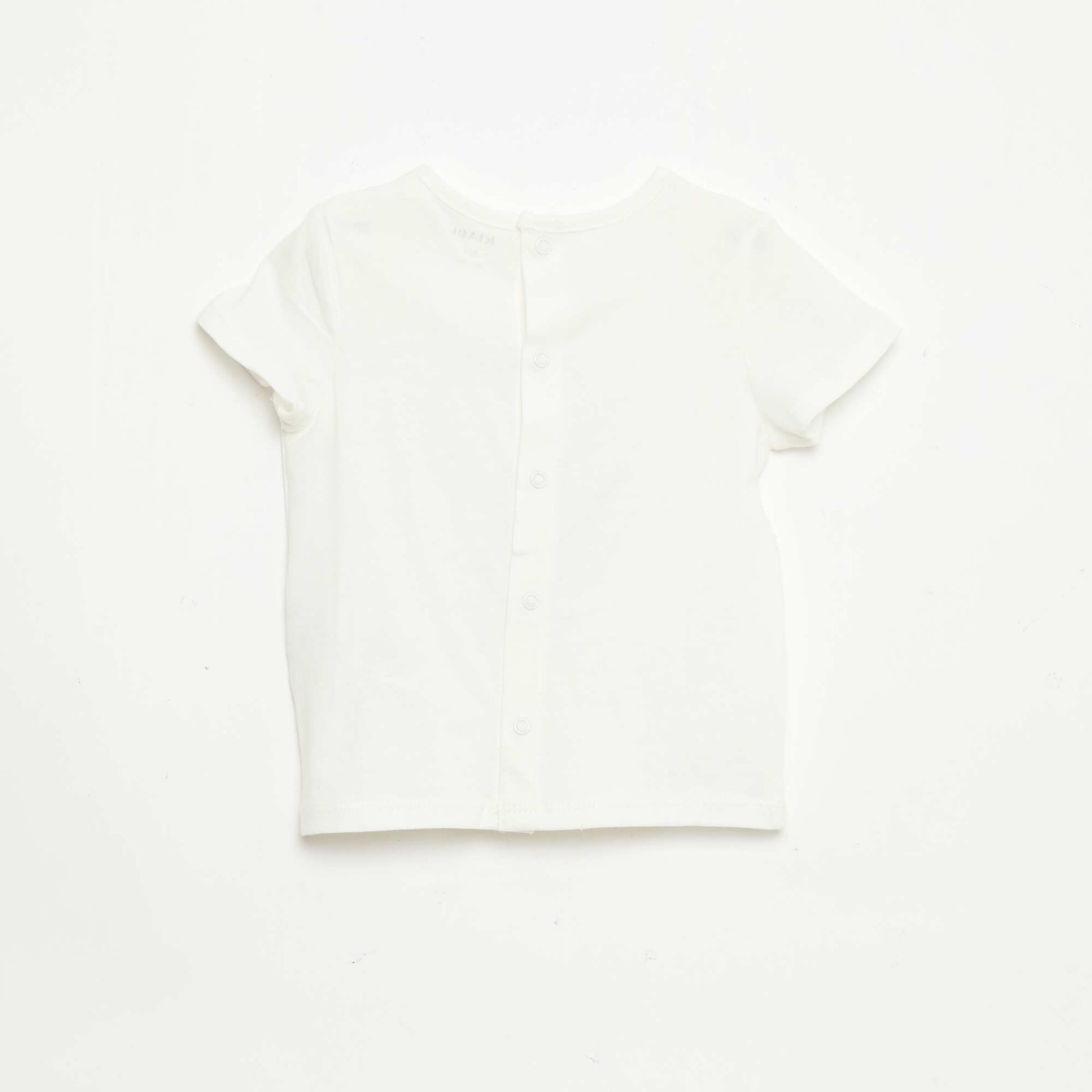 Printed and embroidered short-sleeved T-shirt WHITE
