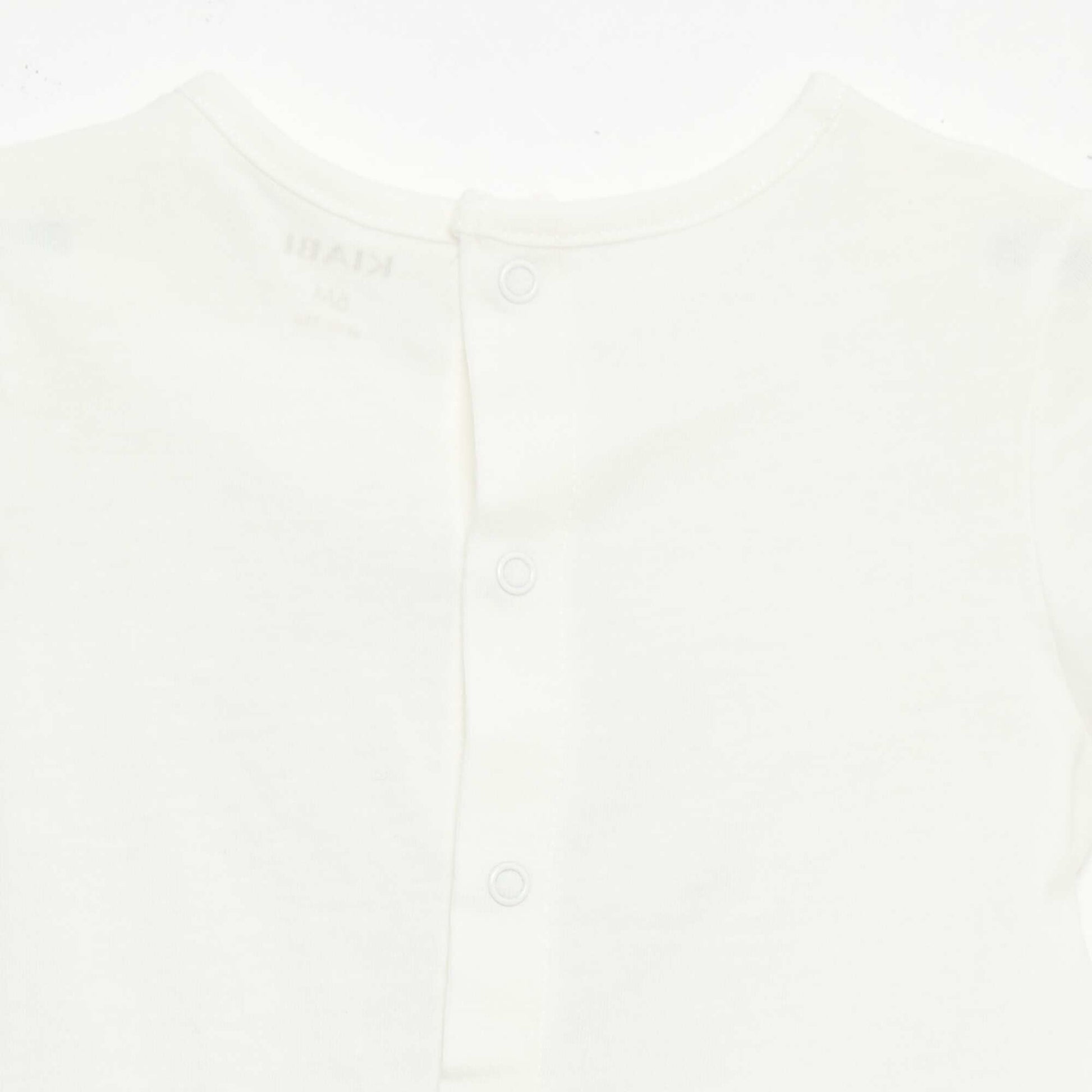 Printed and embroidered short-sleeved T-shirt WHITE