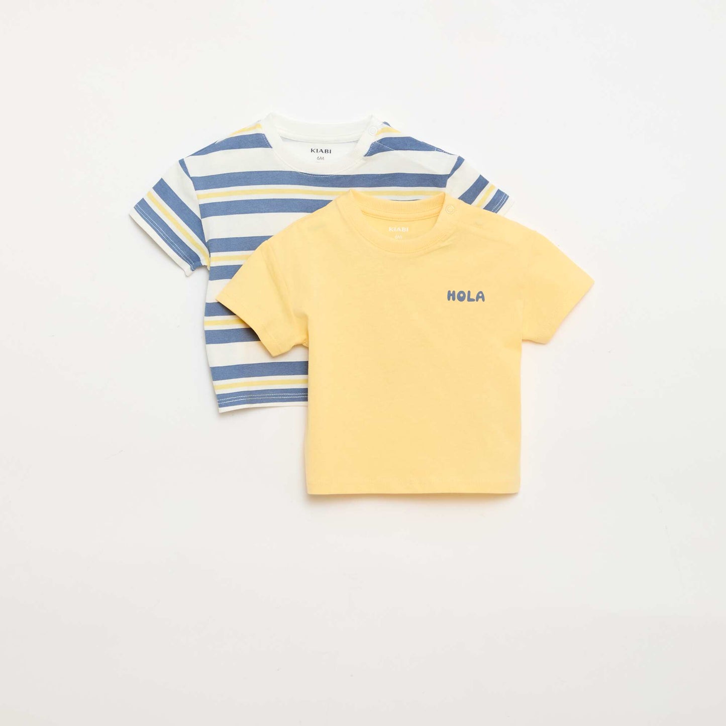 2-Pack Cotton Jersey Short-Sleeved T-shirts WHITE