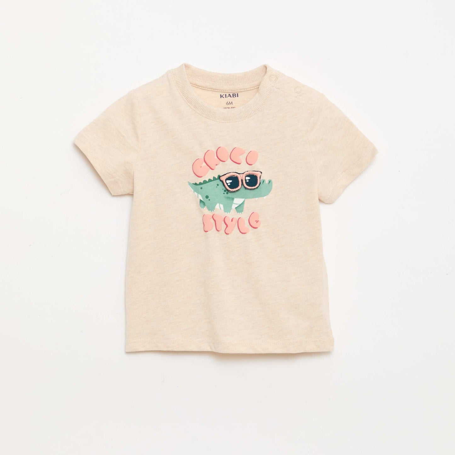 T-shirt with animated print BEIGE