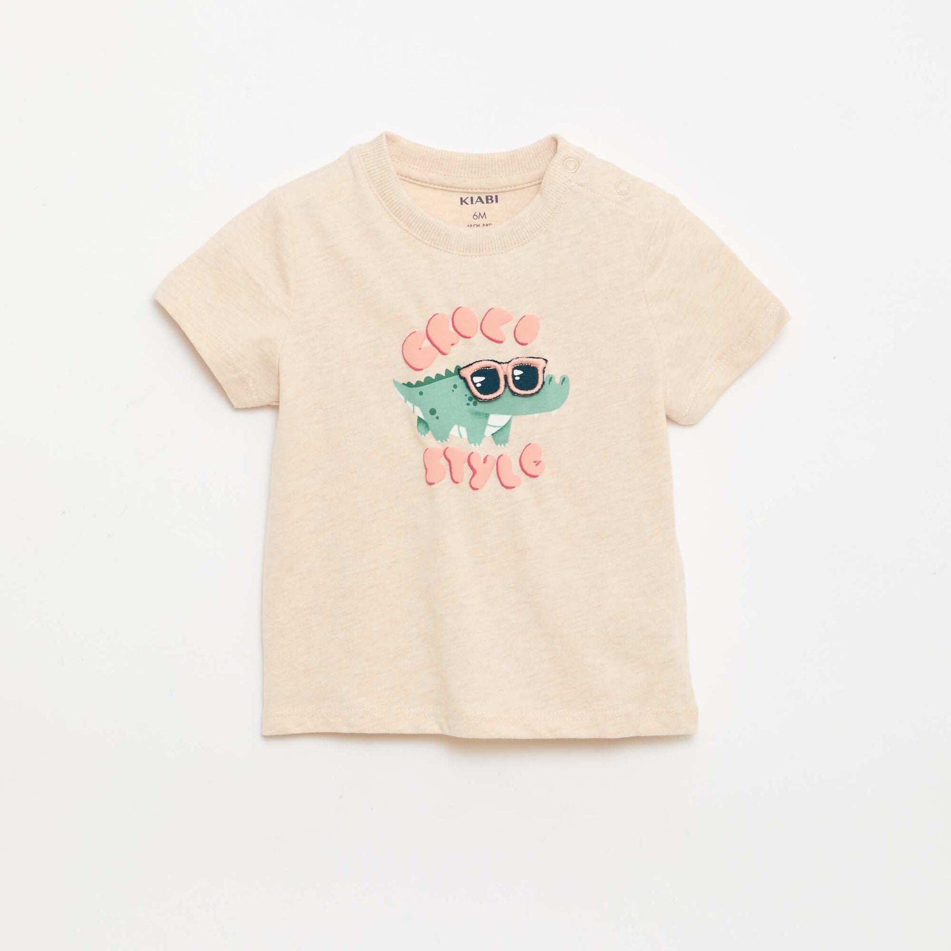 T-shirt with animated print BEIGE