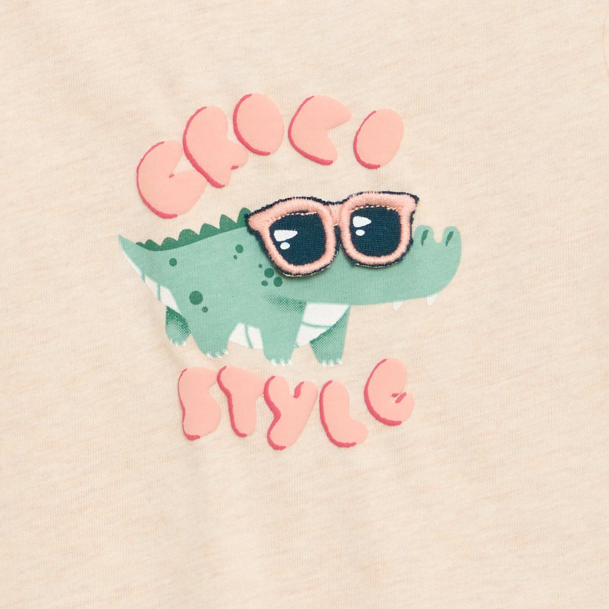 T-shirt with animated print BEIGE