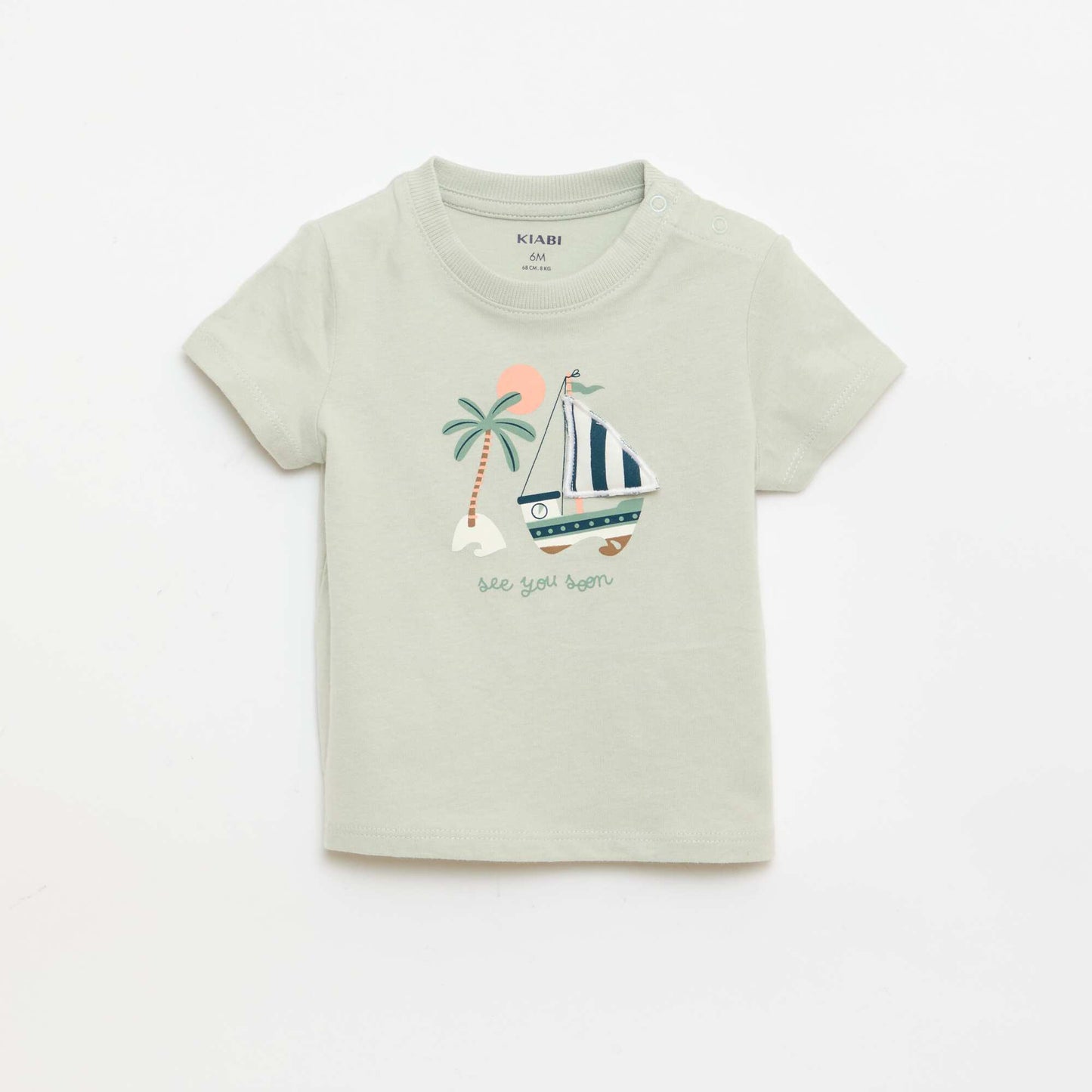 T-shirt with animated print GREEN