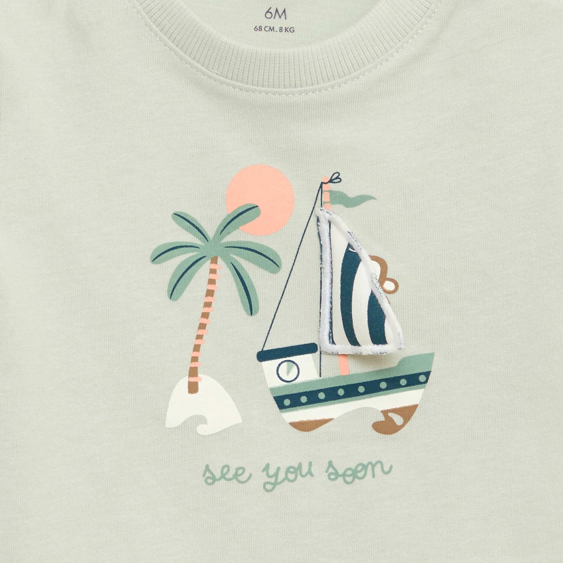 T-shirt with animated print GREEN