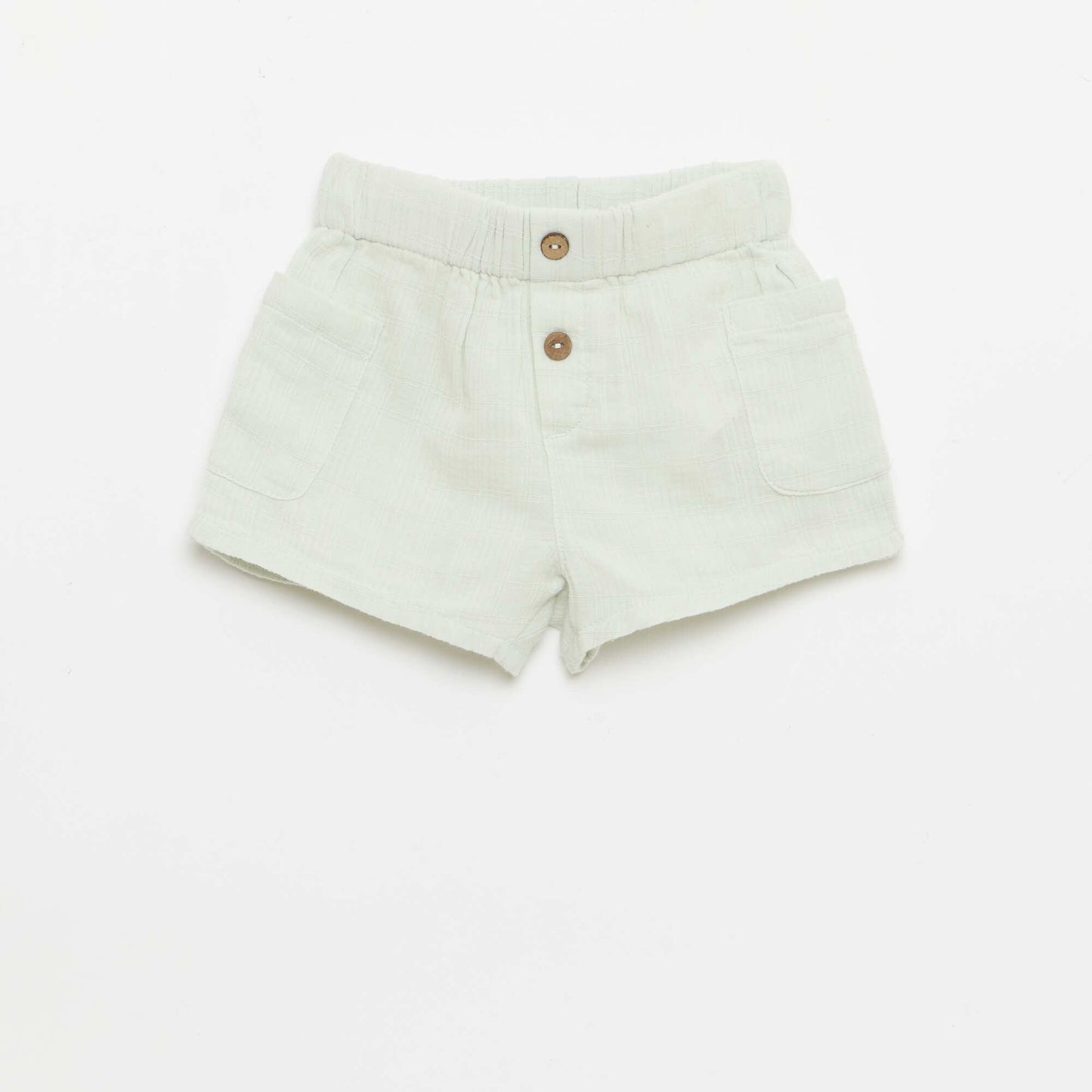 Cotton Shorts with 2 Patch Pockets BLUE