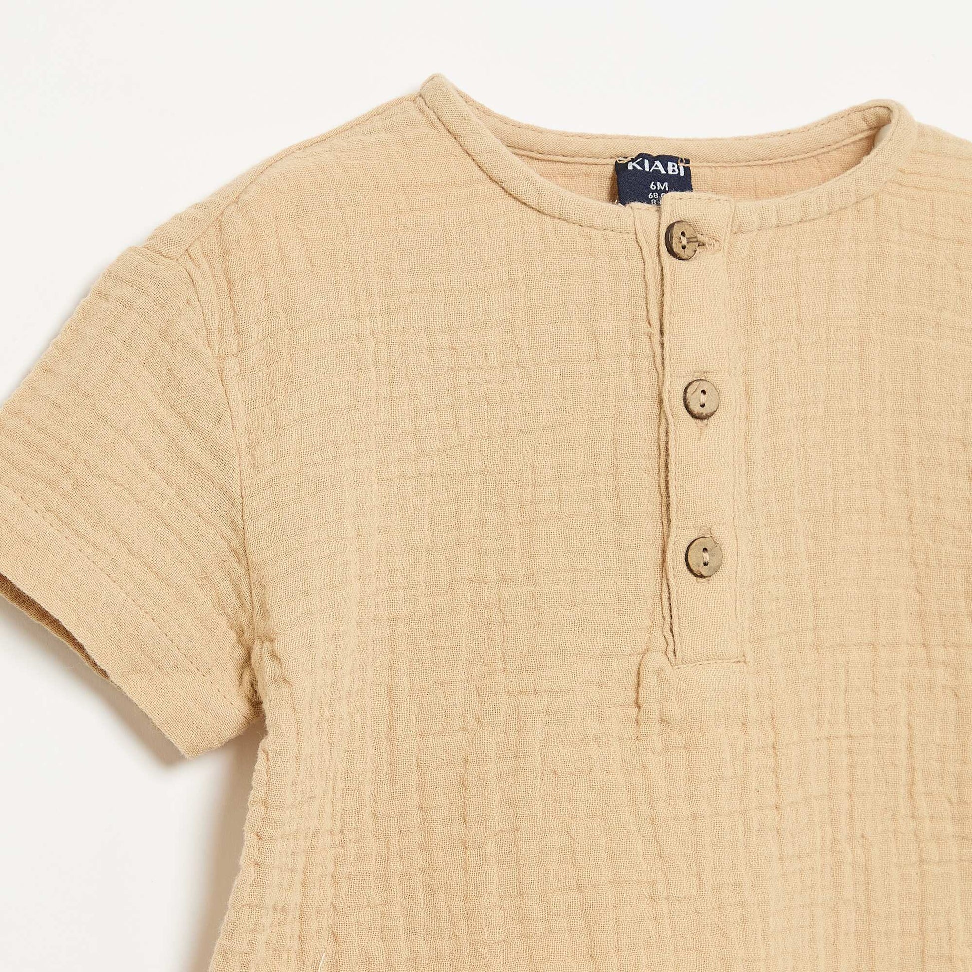 Cotton gauze shirt BEIGE