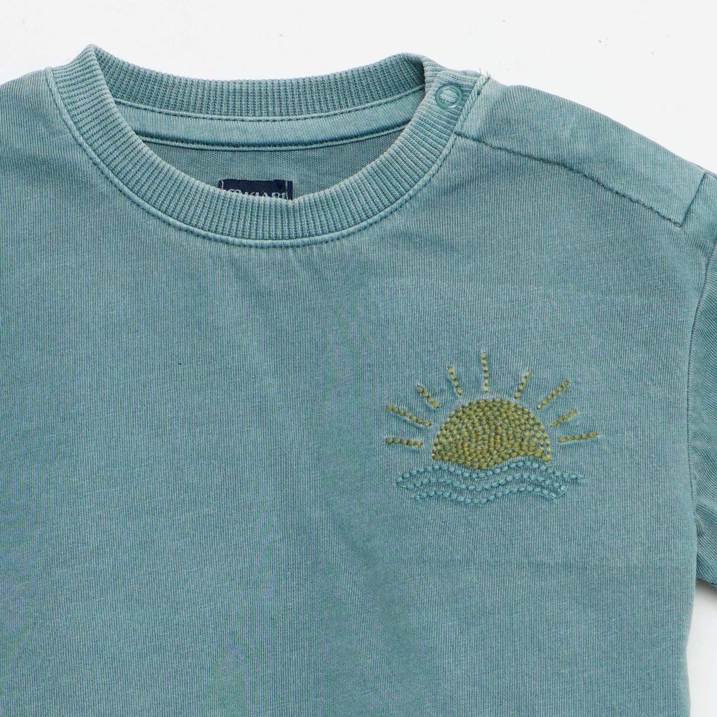 2-Piece Embroidered T-shirt and Shorts Set BLUE
