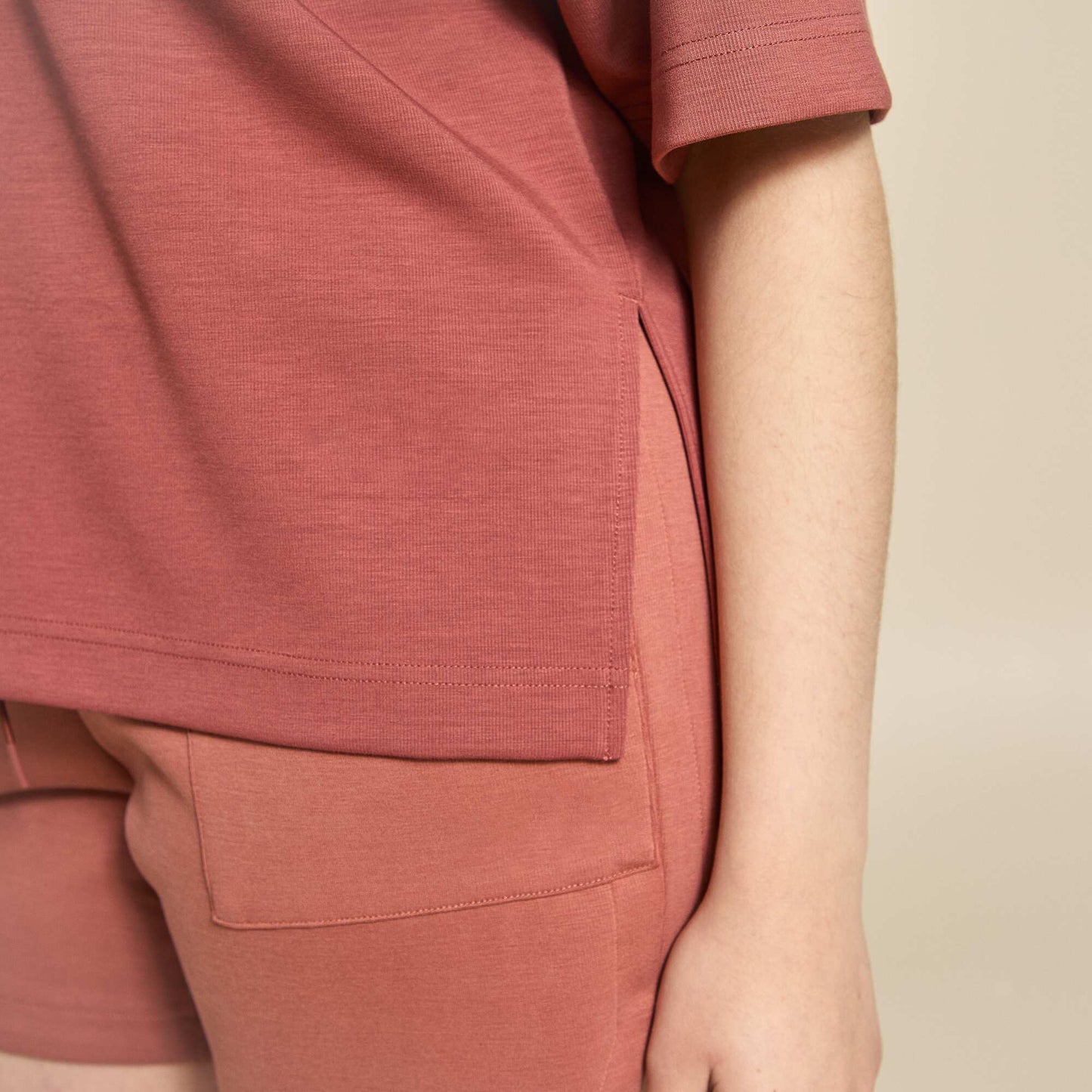 Oversized Sports Polo Shirt BROWN
