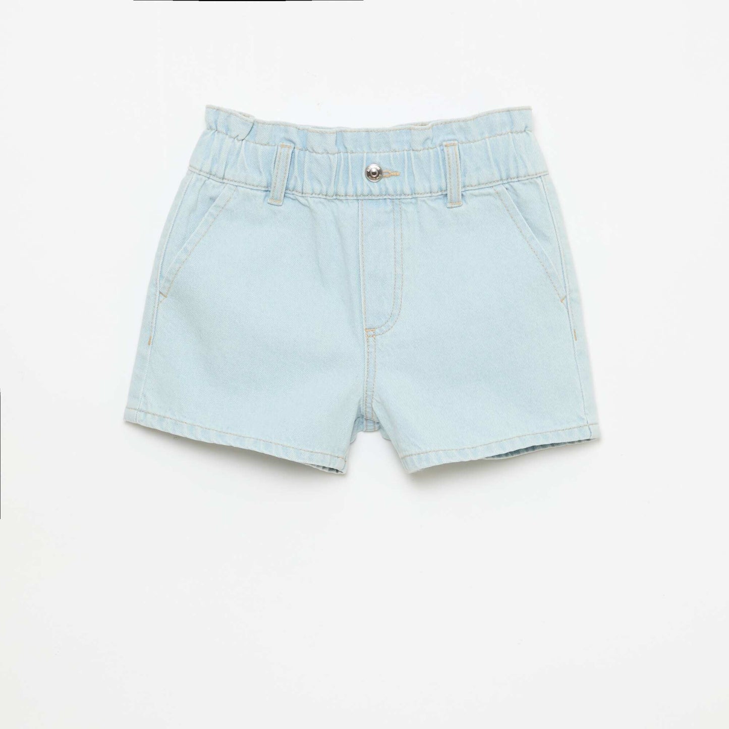 Paper Bag Denim Shorts BLUE