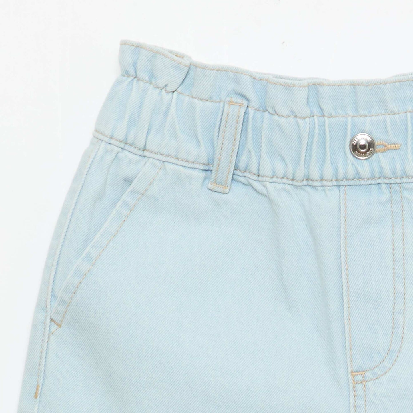 Paper Bag Denim Shorts BLUE
