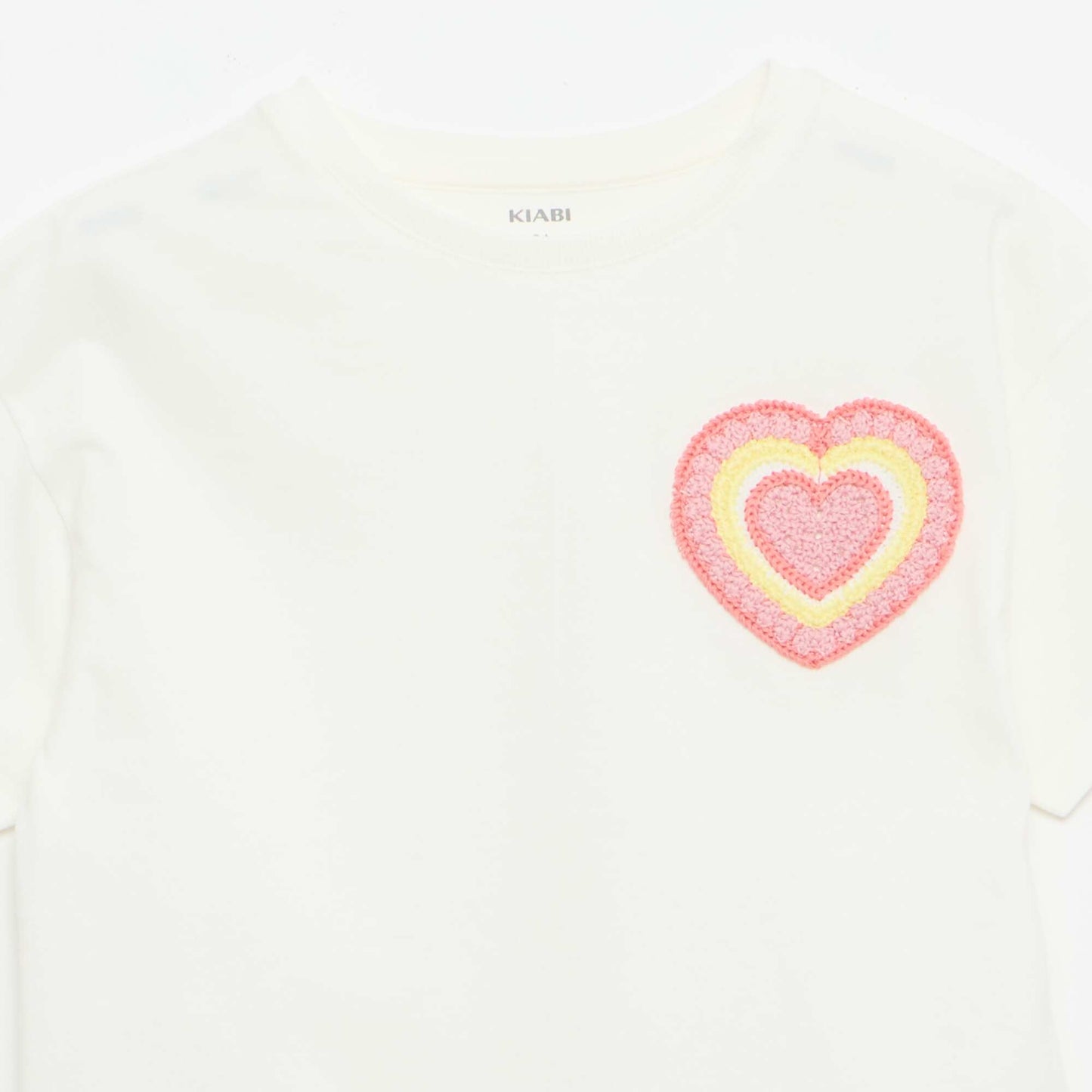 T-shirt with chest embroidery WHITE