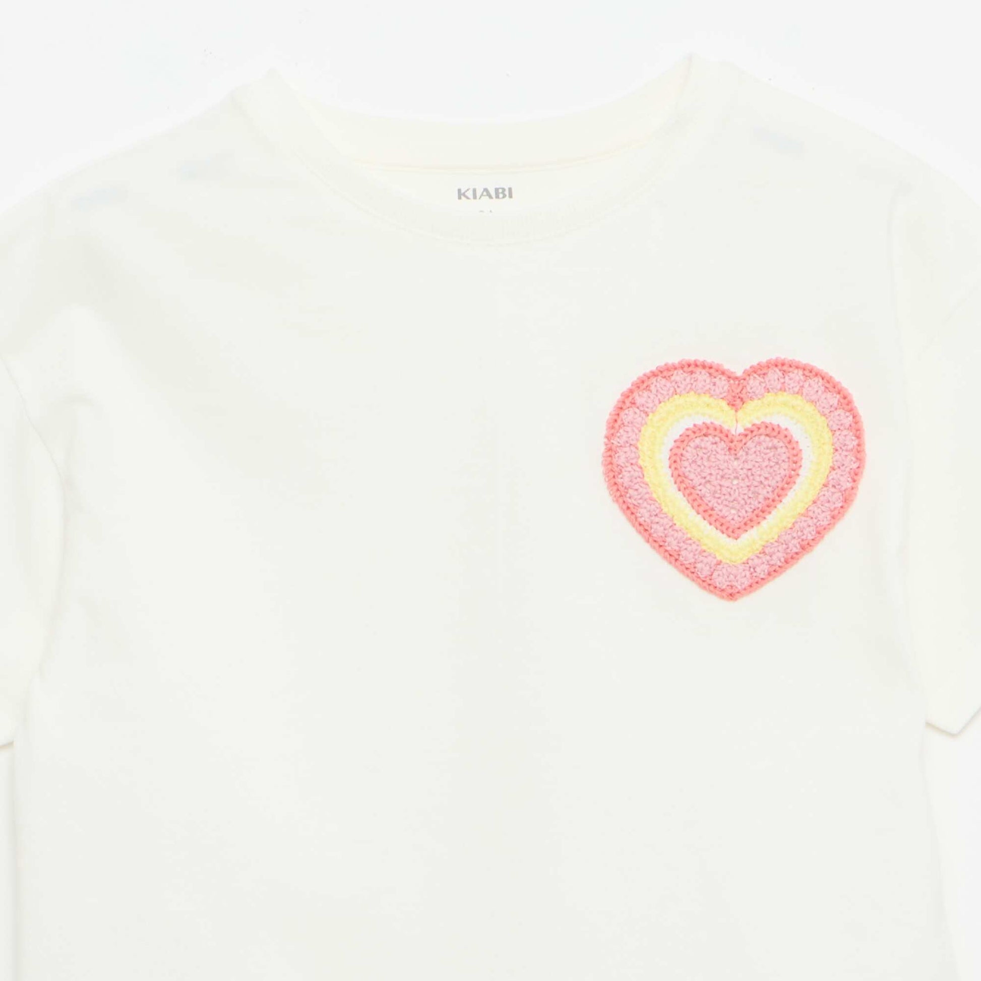 T-shirt with chest embroidery WHITE