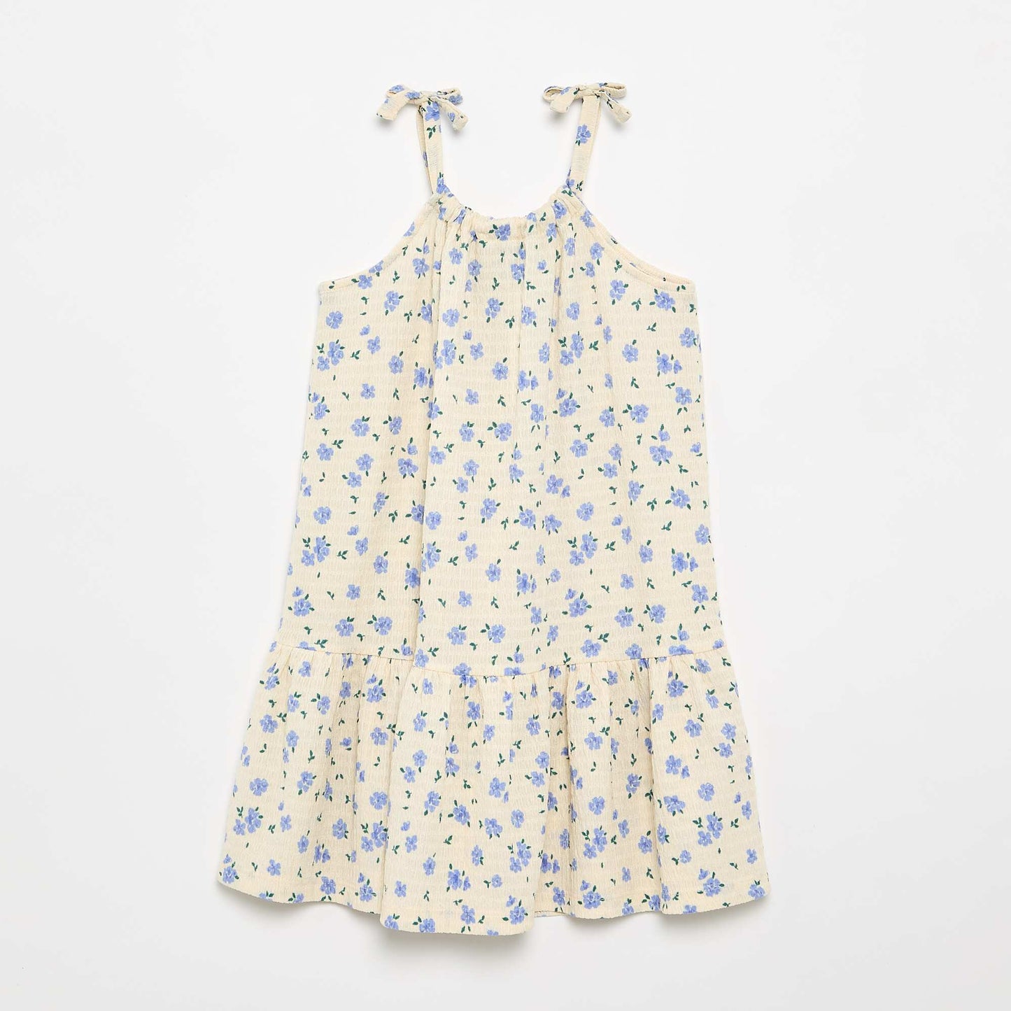 Crepe-knit dress BEIGE