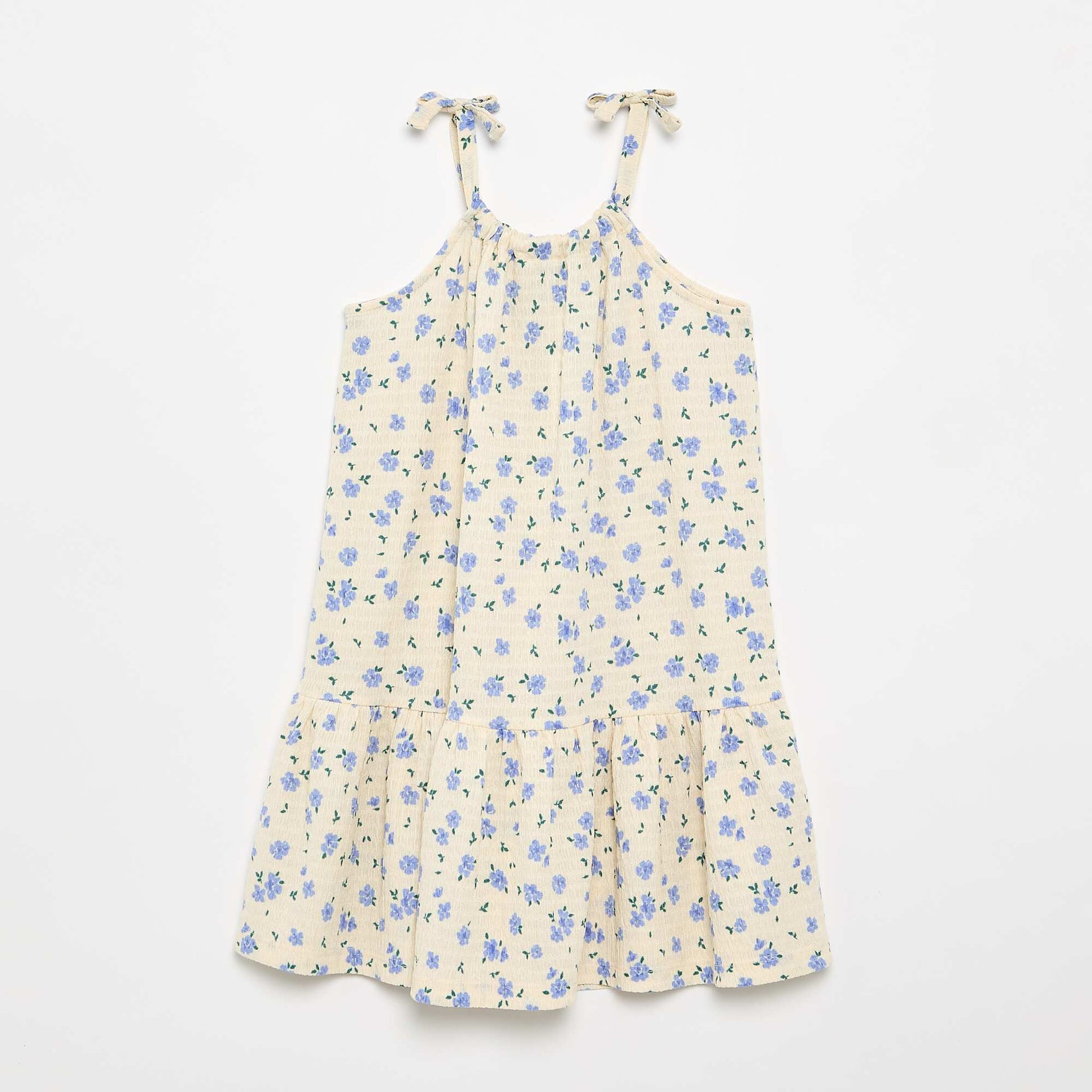 Crepe-knit dress BEIGE