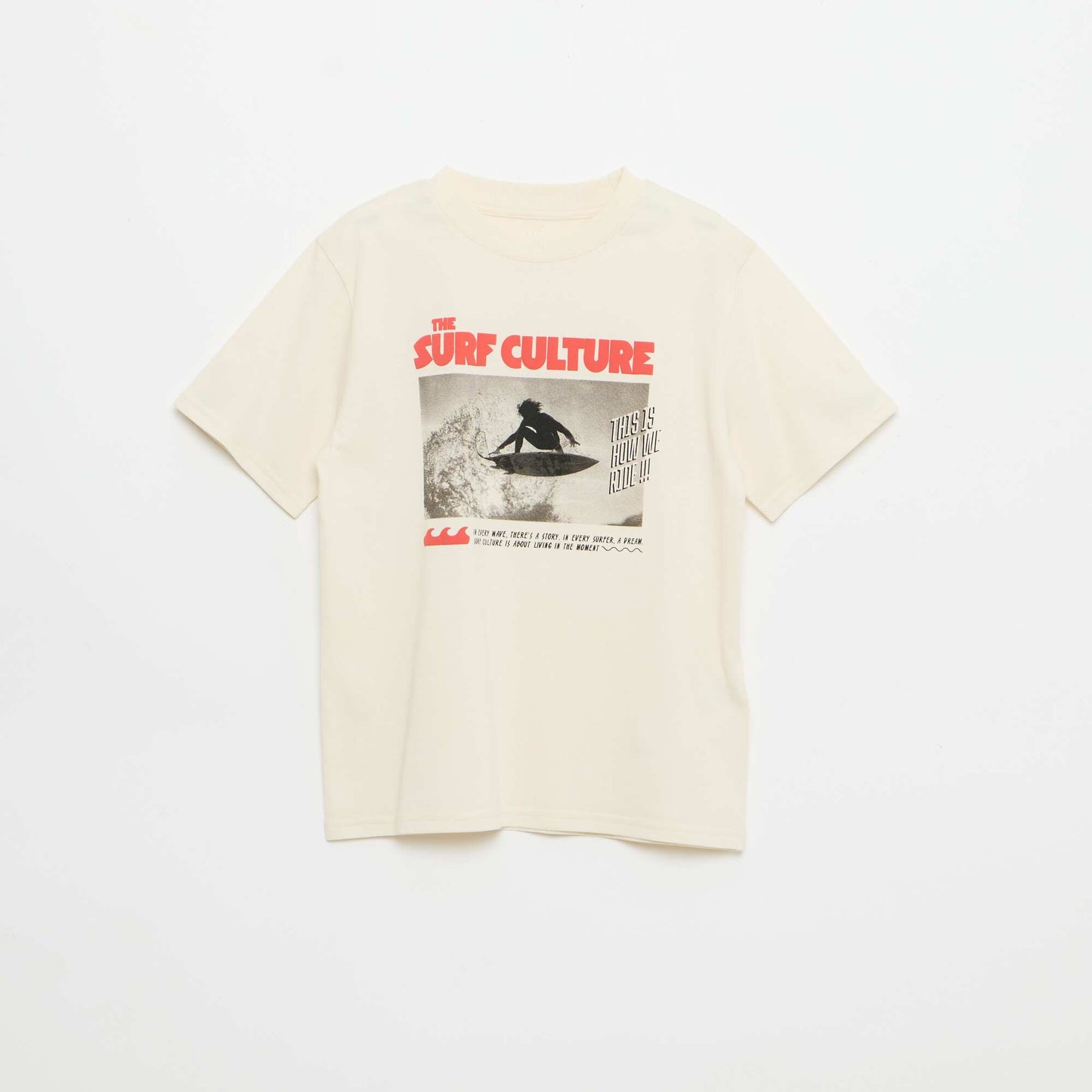 Short-sleeved graphic print T-shirt WHITE