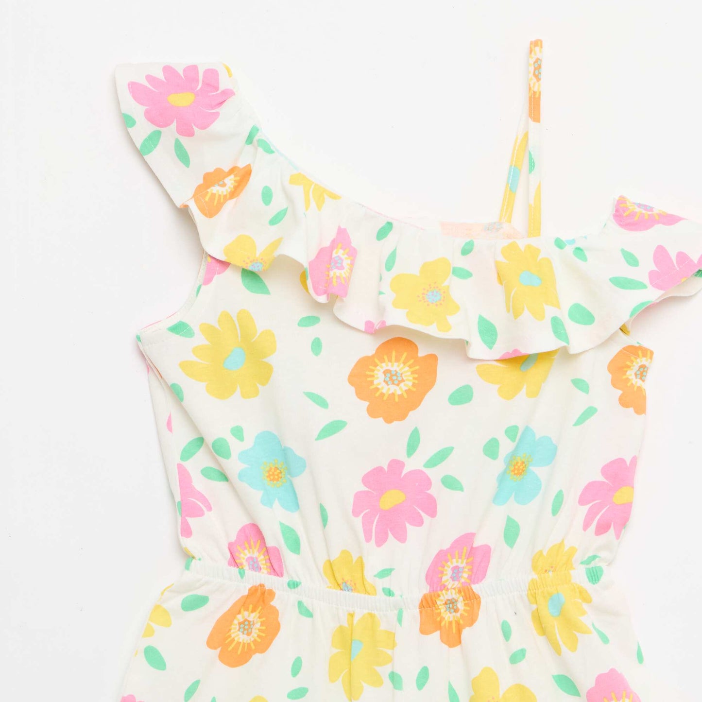 Romper with Asymmetrical Neckline WHITE