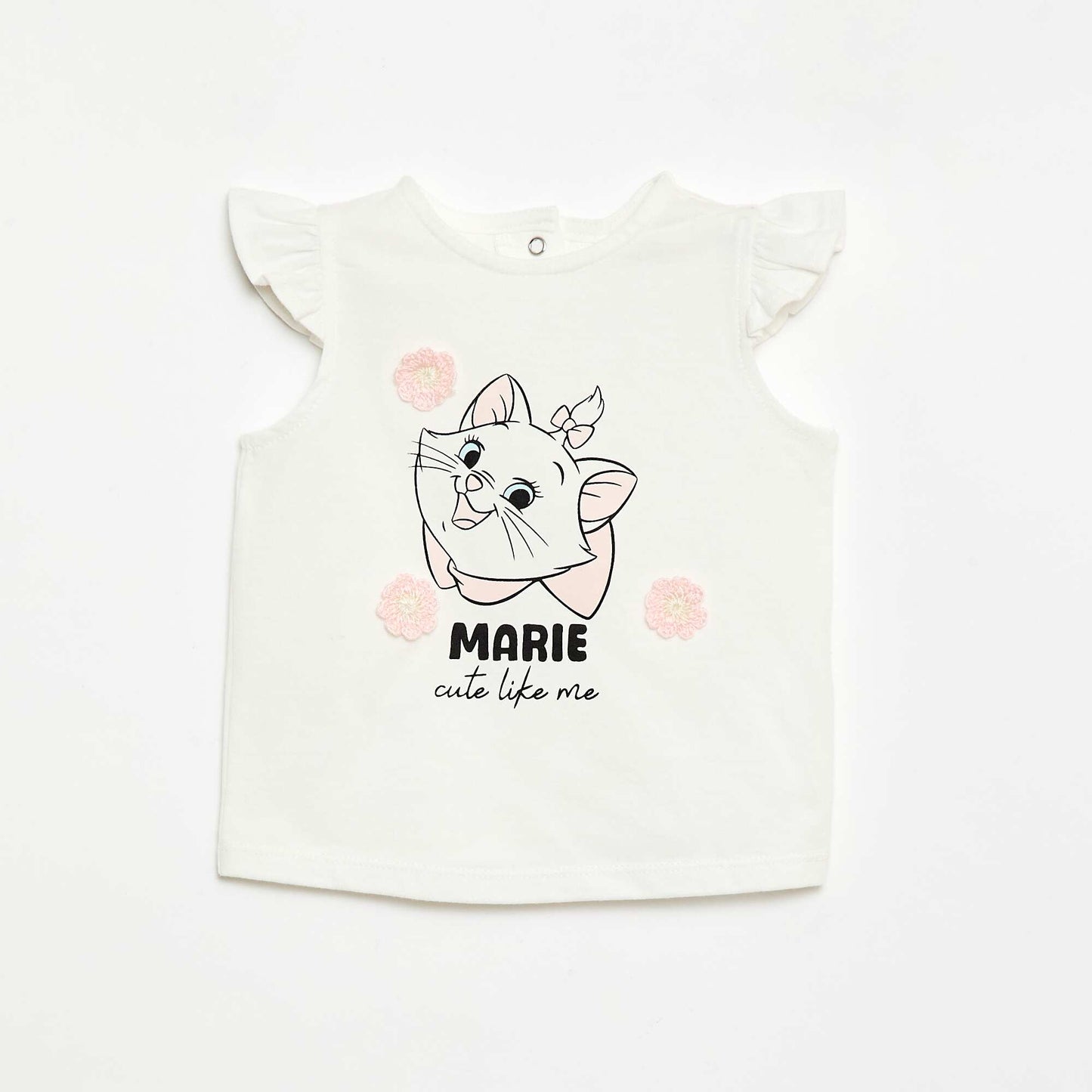 Disney \'Marie\' 2-Piece Shortie Pajamas WHITE