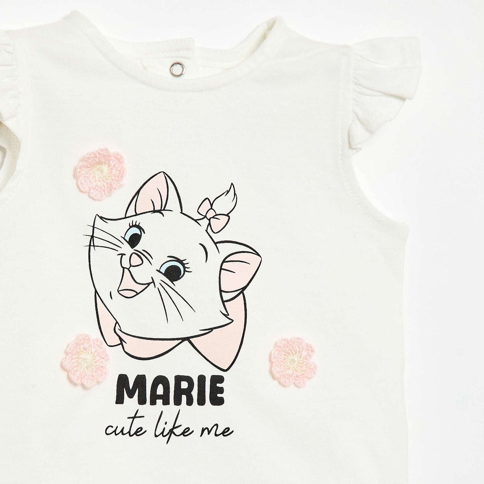 Disney \'Marie\' 2-Piece Shortie Pajamas WHITE
