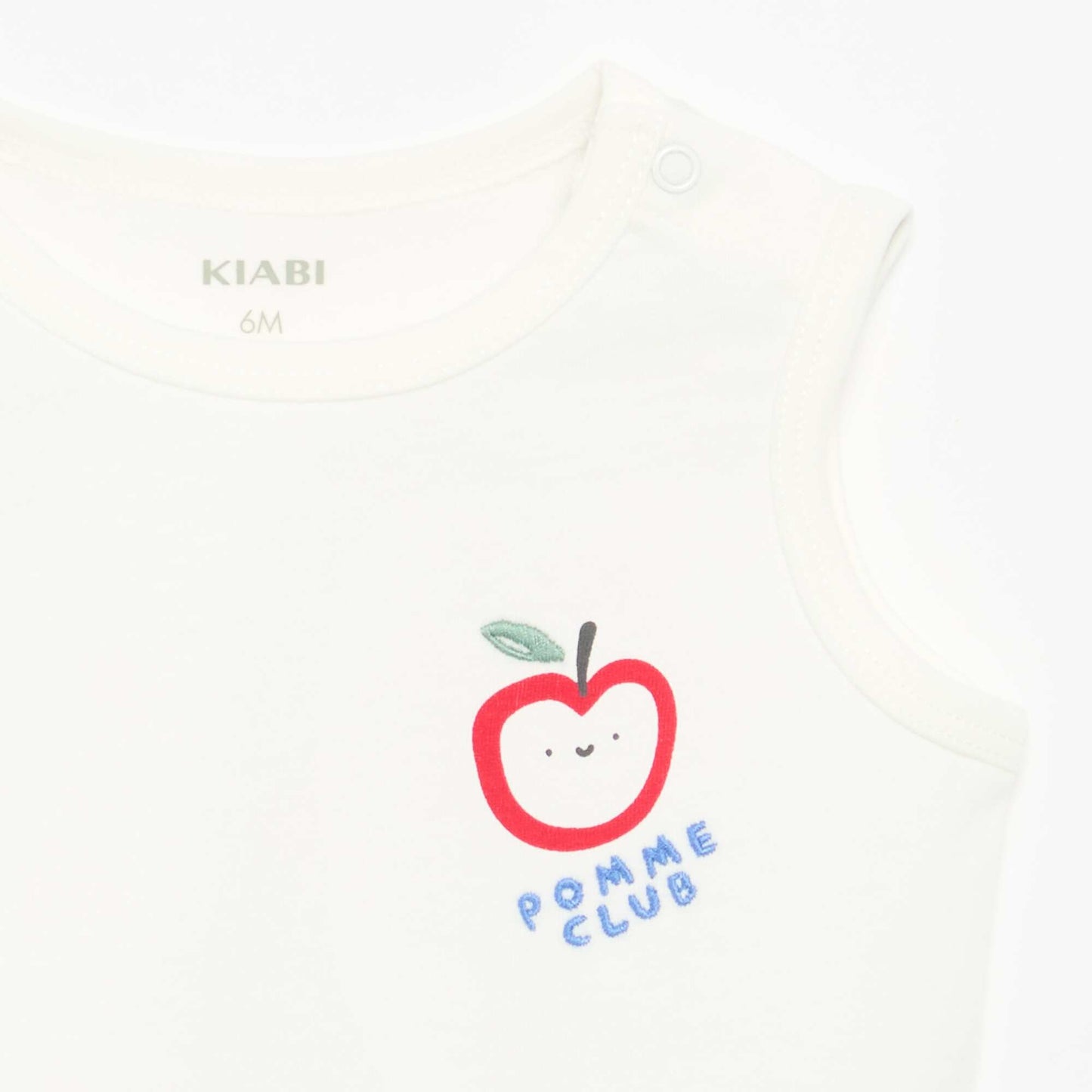 Tank Top with Chest Patch WHITE