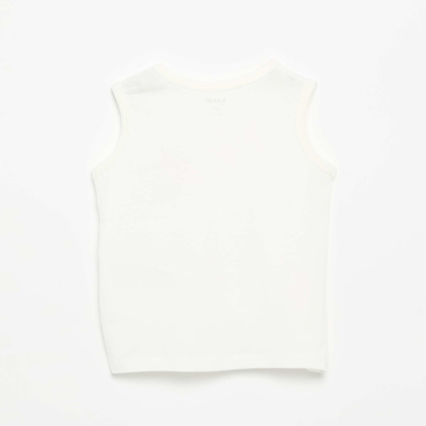 Tank Top with Chest Patch WHITE