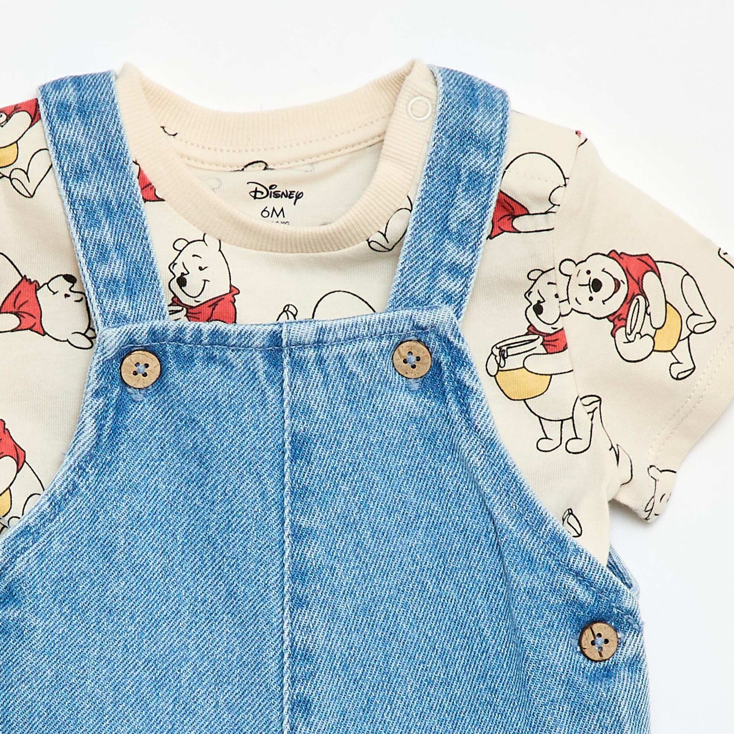 Mickey Disney T-shirt + Dungarees Set - 2 Pieces BEIGE