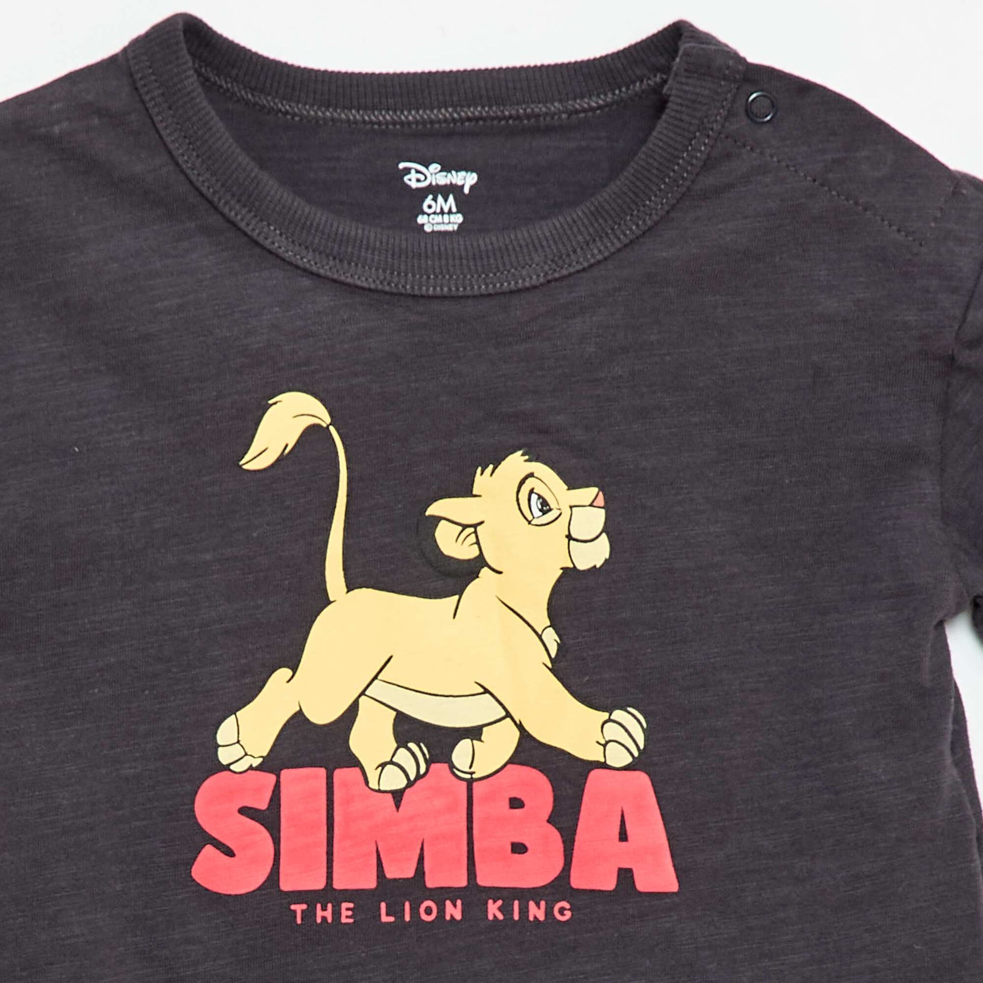 Simba' Short T-shirt and Shorts Set - 2-Piece BLACK