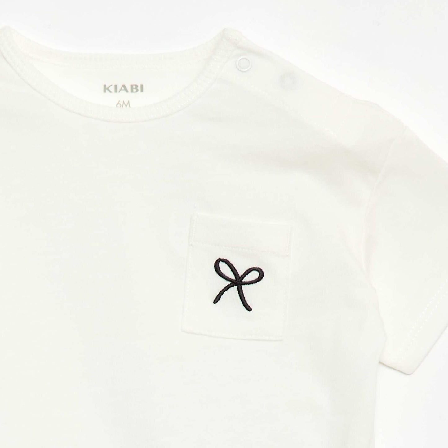 Ribbed T-shirt and Bike Shorts Set - 2-piece WHITE