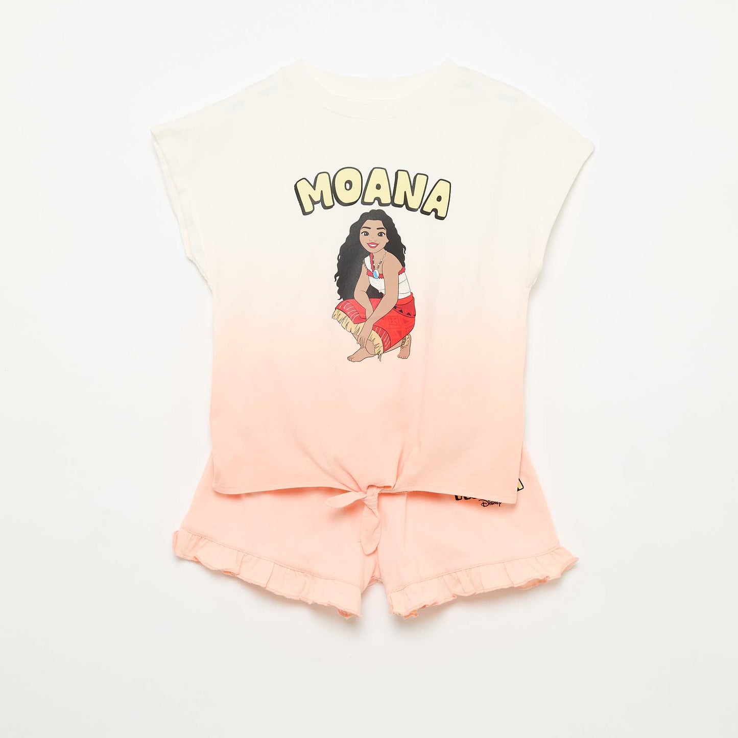 Ruffled Shorts and 'Disney' T-shirt Set ORANGE
