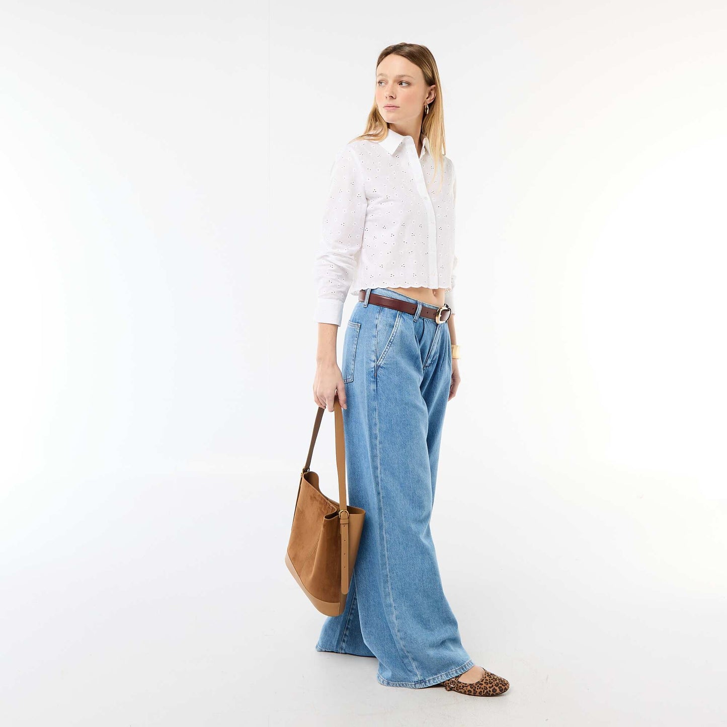All-Over Embroidered Shirt WHITE