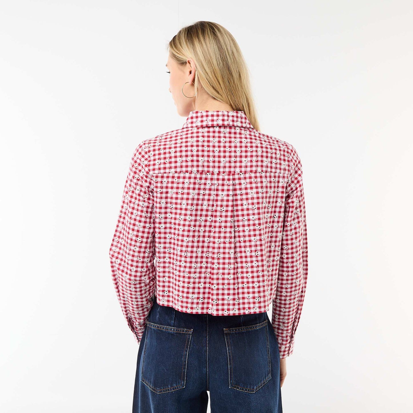 All-Over Embroidered Shirt RED