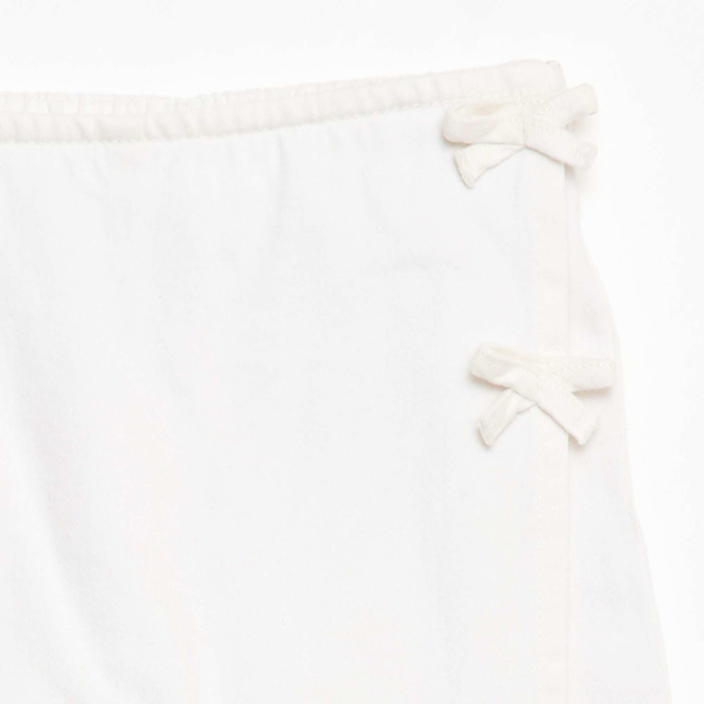 Denim Mini Skort with Tie Details WHITE