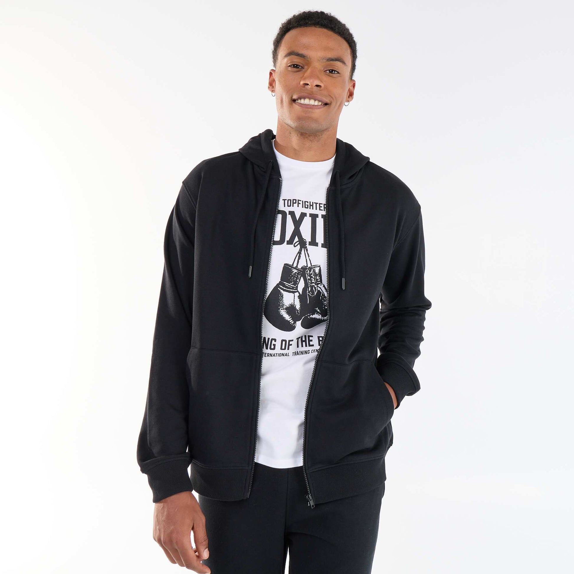 French Terry Hoodie BLACK